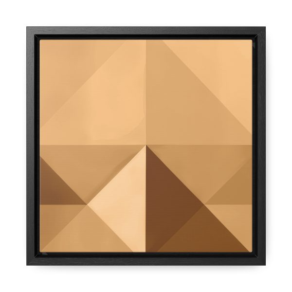 Soft Geometric Pyramid 03 in Honey Yellow Tone - Gallery Canvas Wraps, Square Frame - Image 16