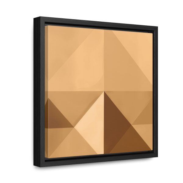 Soft Geometric Pyramid 03 in Honey Yellow Tone - Gallery Canvas Wraps, Square Frame - Image 17