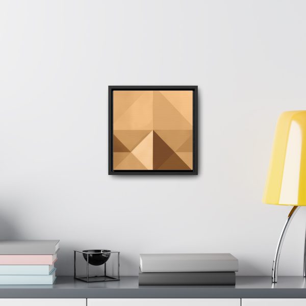 Soft Geometric Pyramid 03 in Honey Yellow Tone - Gallery Canvas Wraps, Square Frame - Image 19