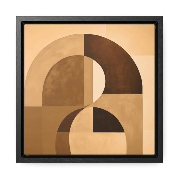 Soft Geometric Windows in Honey Yellow Tone - Gallery Canvas Wraps, Square Frame - Image 16