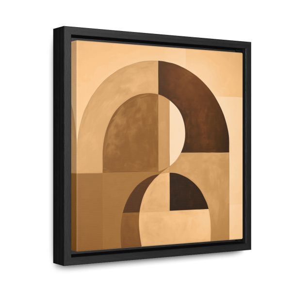 Soft Geometric Windows in Honey Yellow Tone - Gallery Canvas Wraps, Square Frame - Image 17