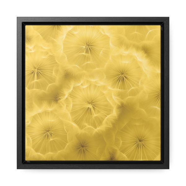 Dandelion Down Motif in Super Lemon Tone - Gallery Canvas Wraps, Square Frame - Image 16