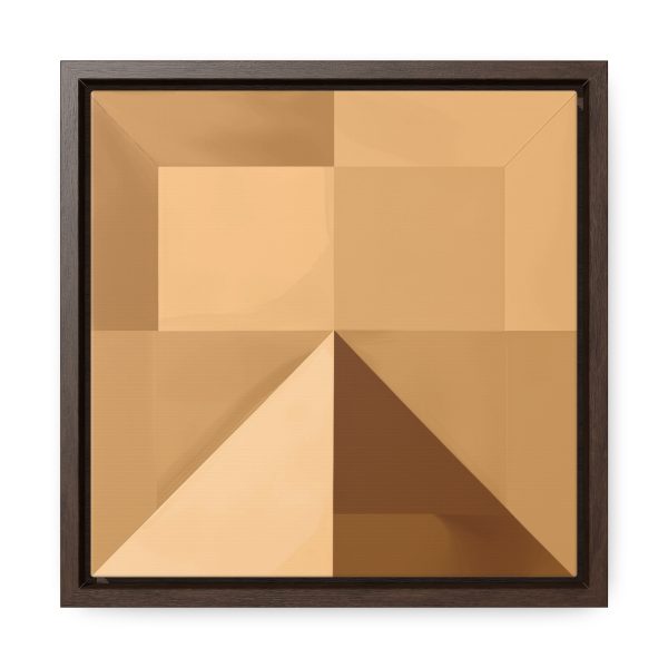 Soft Geometric Pyramid 01 in Honey Yellow Tone - Gallery Canvas Wraps, Square Frame - Image 21