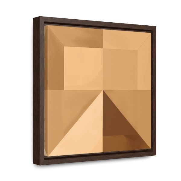 Soft Geometric Pyramid 01 in Honey Yellow Tone - Gallery Canvas Wraps, Square Frame - Image 22