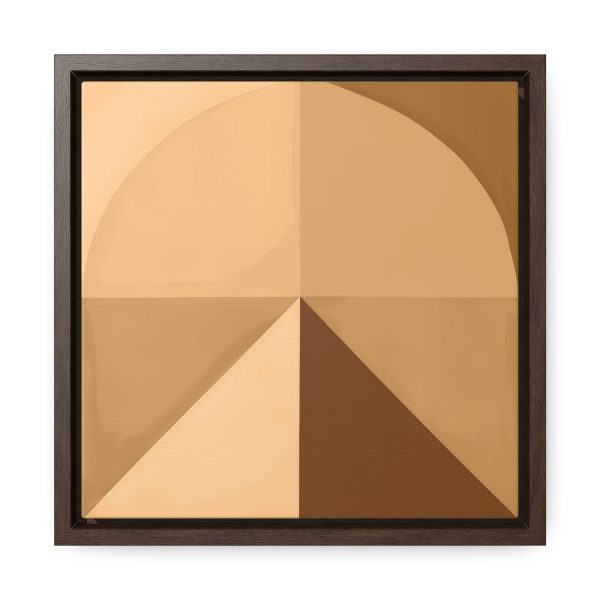 Soft Geometric Pyramid 02 in Honey Yellow Tone - Gallery Canvas Wraps, Square Frame - Image 21