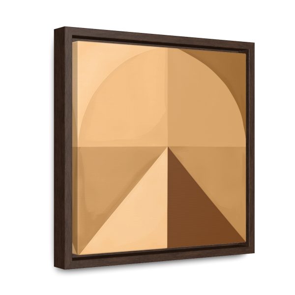 Soft Geometric Pyramid 02 in Honey Yellow Tone - Gallery Canvas Wraps, Square Frame - Image 22