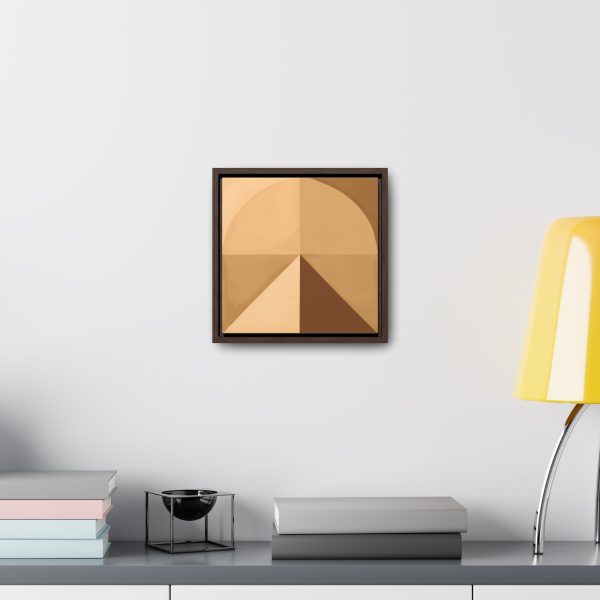 Soft Geometric Pyramid 02 in Honey Yellow Tone - Gallery Canvas Wraps, Square Frame - Image 24