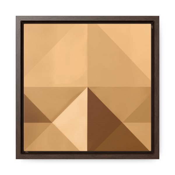 Soft Geometric Pyramid 03 in Honey Yellow Tone - Gallery Canvas Wraps, Square Frame - Image 21