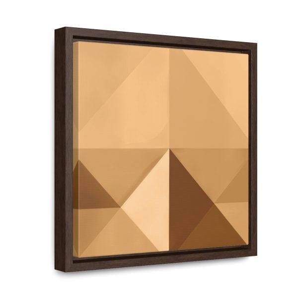 Soft Geometric Pyramid 03 in Honey Yellow Tone - Gallery Canvas Wraps, Square Frame - Image 22