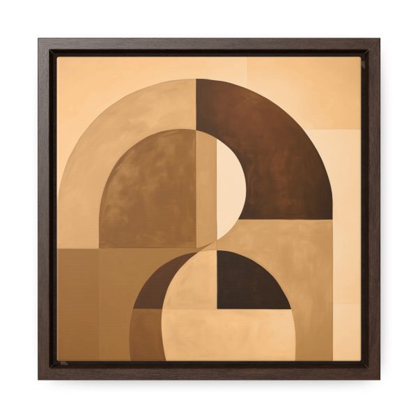 Soft Geometric Windows in Honey Yellow Tone - Gallery Canvas Wraps, Square Frame - Image 21