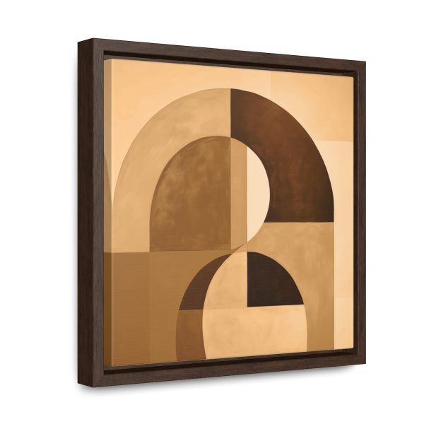 Soft Geometric Windows in Honey Yellow Tone - Gallery Canvas Wraps, Square Frame - Image 22