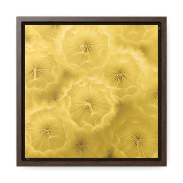 Dandelion Down Motif in Super Lemon Tone - Gallery Canvas Wraps, Square Frame - Image 21