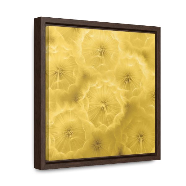 Dandelion Down Motif in Super Lemon Tone - Gallery Canvas Wraps, Square Frame - Image 22