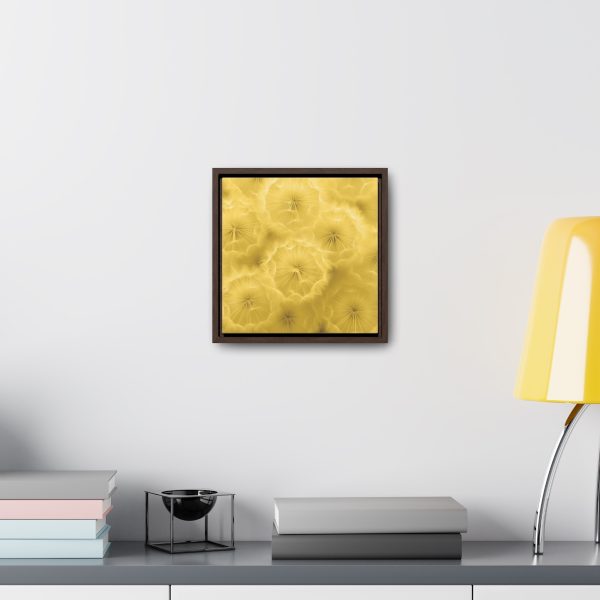 Dandelion Down Motif in Super Lemon Tone - Gallery Canvas Wraps, Square Frame - Image 24