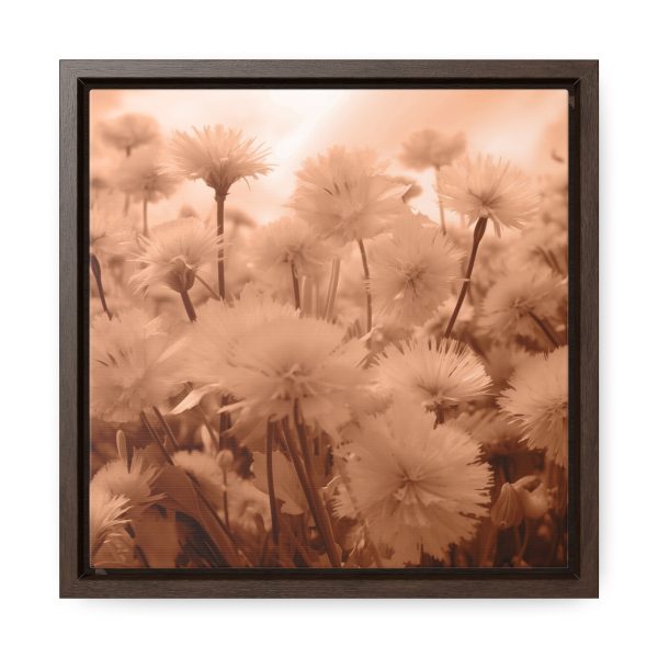 Fuzzy Dandelion Fantasy in Peach Fuzz Tone - Gallery Canvas Wraps, Square Frame - Image 21