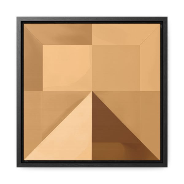 Soft Geometric Pyramid 01 in Honey Yellow Tone - Gallery Canvas Wraps, Square Frame - Image 26