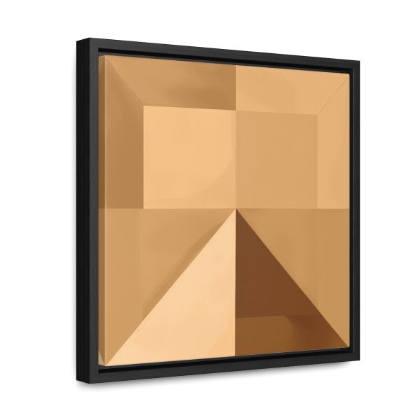 Soft Geometric Pyramid 01 in Honey Yellow Tone - Gallery Canvas Wraps, Square Frame - Image 27