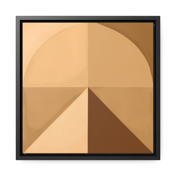 Soft Geometric Pyramid 02 in Honey Yellow Tone - Gallery Canvas Wraps, Square Frame - Image 26