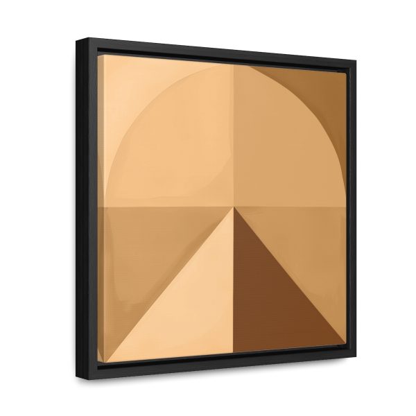 Soft Geometric Pyramid 02 in Honey Yellow Tone - Gallery Canvas Wraps, Square Frame - Image 27