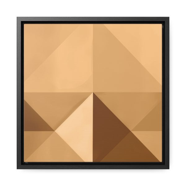 Soft Geometric Pyramid 03 in Honey Yellow Tone - Gallery Canvas Wraps, Square Frame - Image 26