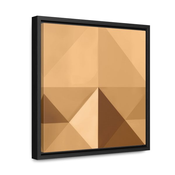 Soft Geometric Pyramid 03 in Honey Yellow Tone - Gallery Canvas Wraps, Square Frame - Image 27