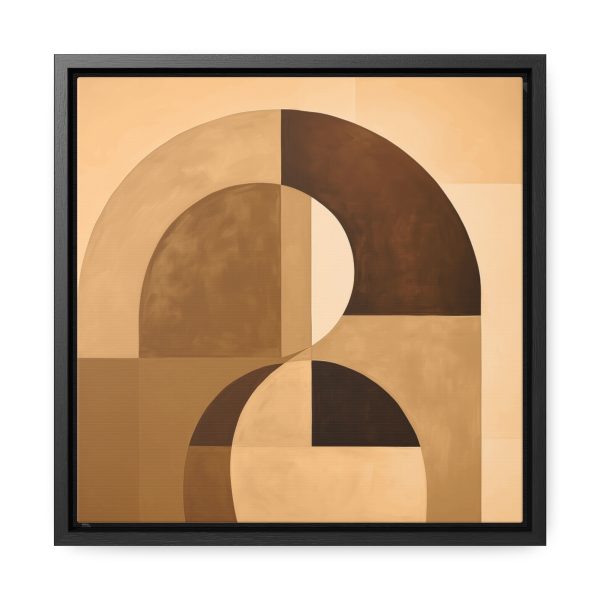 Soft Geometric Windows in Honey Yellow Tone - Gallery Canvas Wraps, Square Frame - Image 26