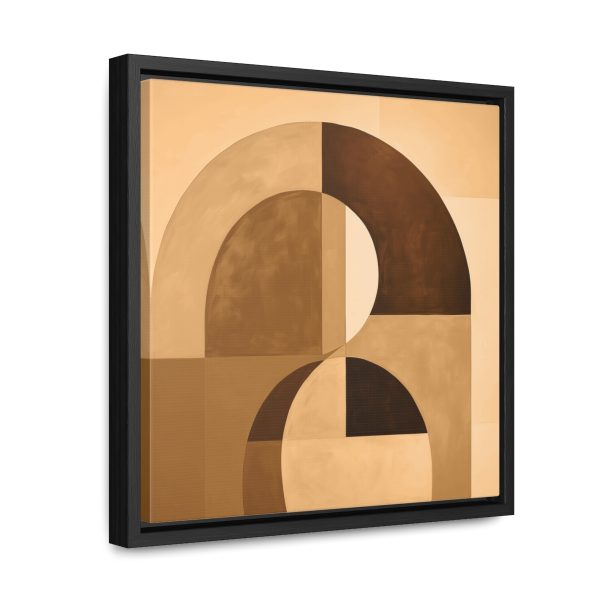 Soft Geometric Windows in Honey Yellow Tone - Gallery Canvas Wraps, Square Frame - Image 27