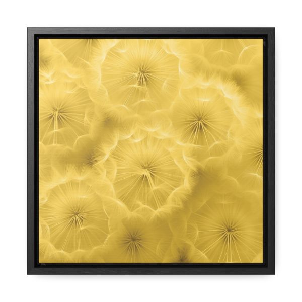 Dandelion Down Motif in Super Lemon Tone - Gallery Canvas Wraps, Square Frame - Image 26