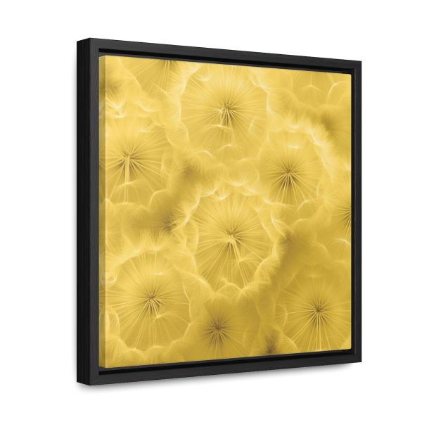 Dandelion Down Motif in Super Lemon Tone - Gallery Canvas Wraps, Square Frame - Image 27