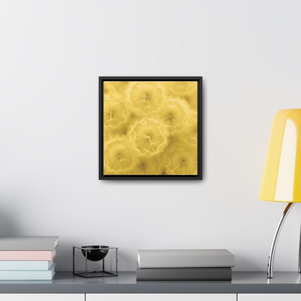 Dandelion Down Motif in Super Lemon Tone - Gallery Canvas Wraps, Square Frame - Image 29