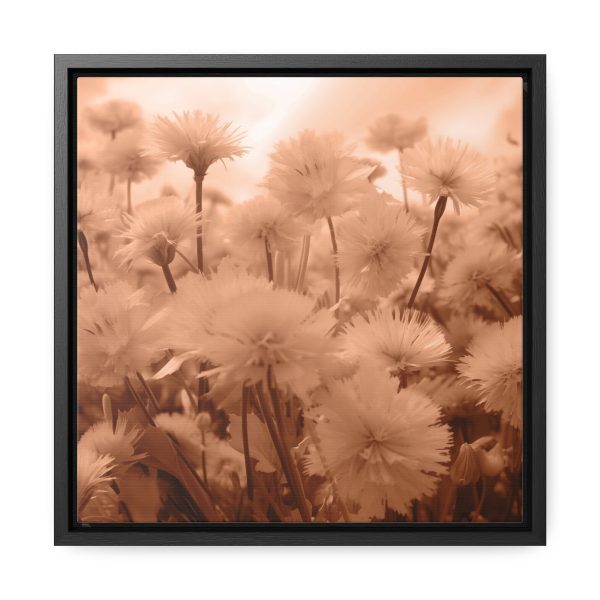 Fuzzy Dandelion Fantasy in Peach Fuzz Tone - Gallery Canvas Wraps, Square Frame - Image 26