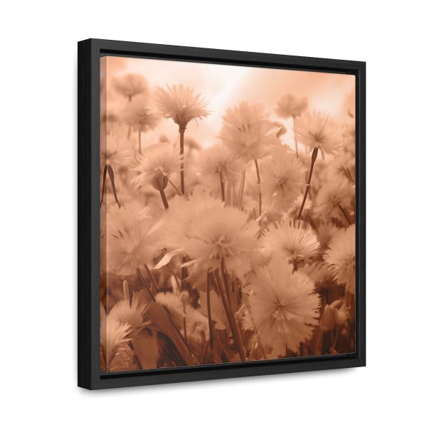 Fuzzy Dandelion Fantasy in Peach Fuzz Tone - Gallery Canvas Wraps, Square Frame - Image 27