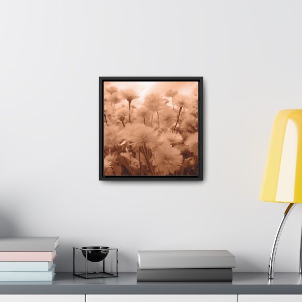 Fuzzy Dandelion Fantasy in Peach Fuzz Tone - Gallery Canvas Wraps, Square Frame - Image 29