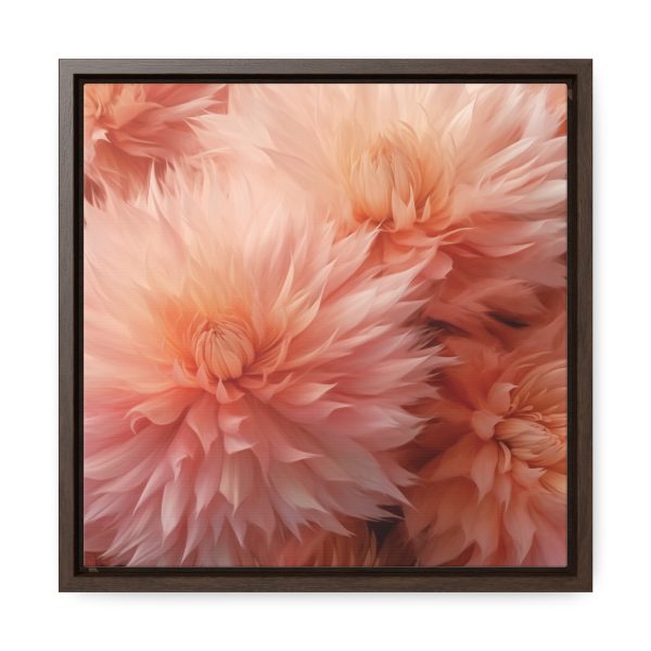 Lovely Fuzzy Buds in Peach 01 - Gallery Canvas Wraps, Square Frame - Image 31