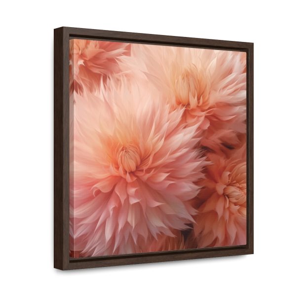 Lovely Fuzzy Buds in Peach 01 - Gallery Canvas Wraps, Square Frame - Image 32