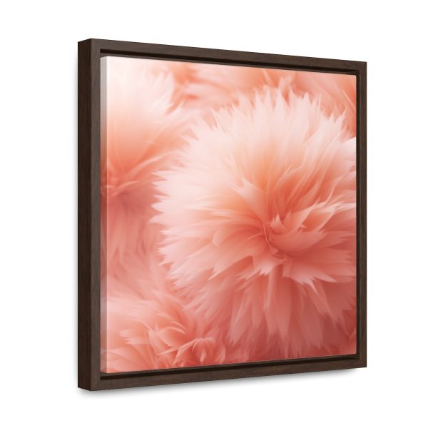 Lovely Fuzzy Buds in Peach 03 - Gallery Canvas Wraps, Square Frame - Image 32