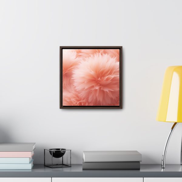 Lovely Fuzzy Buds in Peach 03 - Gallery Canvas Wraps, Square Frame - Image 34