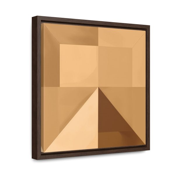 Soft Geometric Pyramid 01 in Honey Yellow Tone - Gallery Canvas Wraps, Square Frame - Image 32