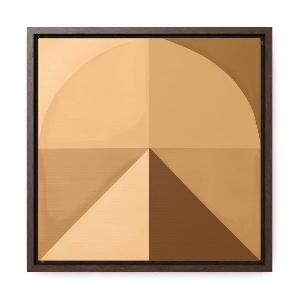 Soft Geometric Pyramid 02 in Honey Yellow Tone - Gallery Canvas Wraps, Square Frame - Image 31