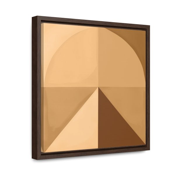 Soft Geometric Pyramid 02 in Honey Yellow Tone - Gallery Canvas Wraps, Square Frame - Image 32