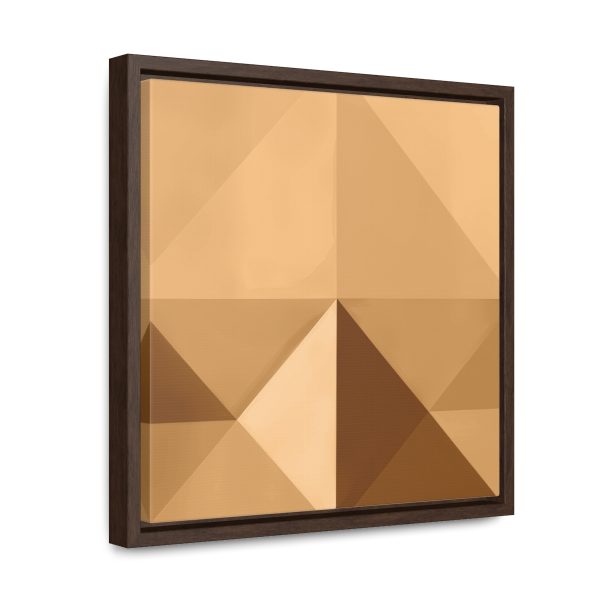 Soft Geometric Pyramid 03 in Honey Yellow Tone - Gallery Canvas Wraps, Square Frame - Image 32