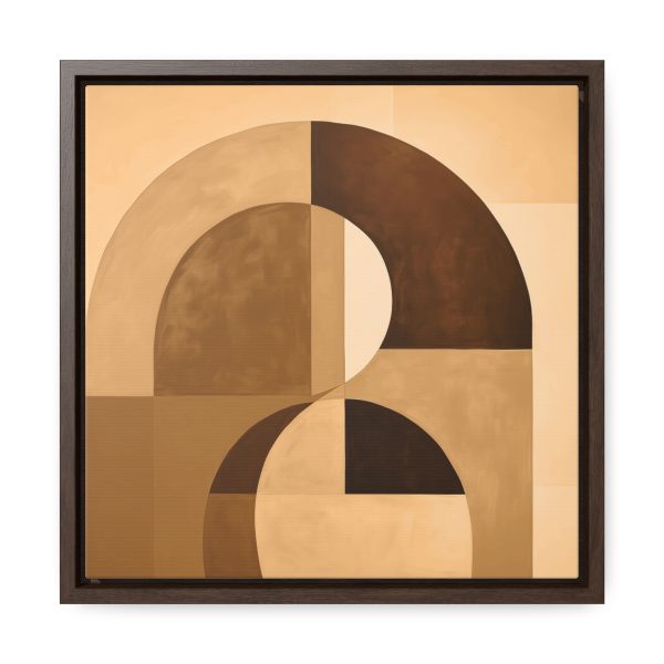 Soft Geometric Windows in Honey Yellow Tone - Gallery Canvas Wraps, Square Frame - Image 31