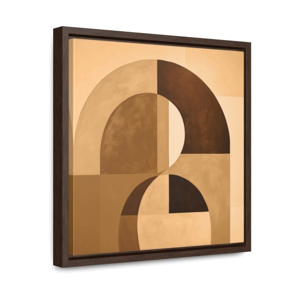 Soft Geometric Windows in Honey Yellow Tone - Gallery Canvas Wraps, Square Frame - Image 32