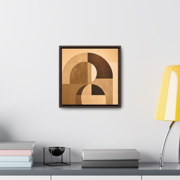 Soft Geometric Windows in Honey Yellow Tone - Gallery Canvas Wraps, Square Frame - Image 34