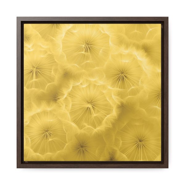 Dandelion Down Motif in Super Lemon Tone - Gallery Canvas Wraps, Square Frame - Image 31