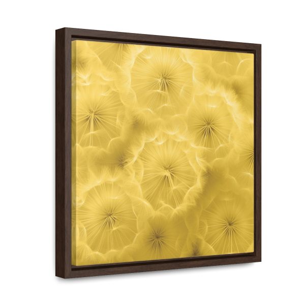 Dandelion Down Motif in Super Lemon Tone - Gallery Canvas Wraps, Square Frame - Image 32