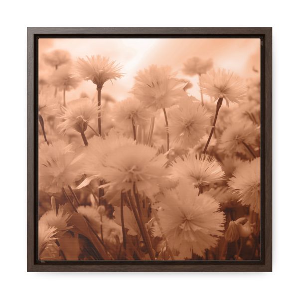 Fuzzy Dandelion Fantasy in Peach Fuzz Tone - Gallery Canvas Wraps, Square Frame - Image 31