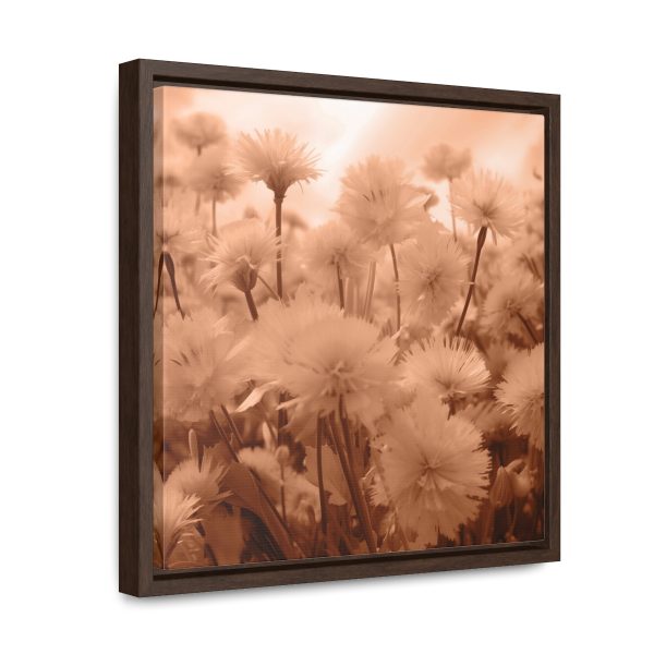 Fuzzy Dandelion Fantasy in Peach Fuzz Tone - Gallery Canvas Wraps, Square Frame - Image 32