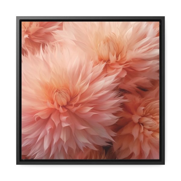 Lovely Fuzzy Buds in Peach 01 - Gallery Canvas Wraps, Square Frame - Image 36