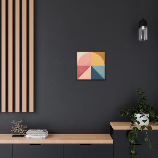 Soft Geometric Pyramid 02 - Gallery Canvas Wraps, Square Frame - Image 40